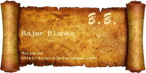 Bajer Blanka névjegykártya