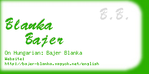 blanka bajer business card